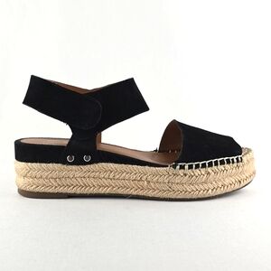 Sarto by Franco Sarto Women's Oak Espadrille Platform Sandal Black 6.5M 36.5